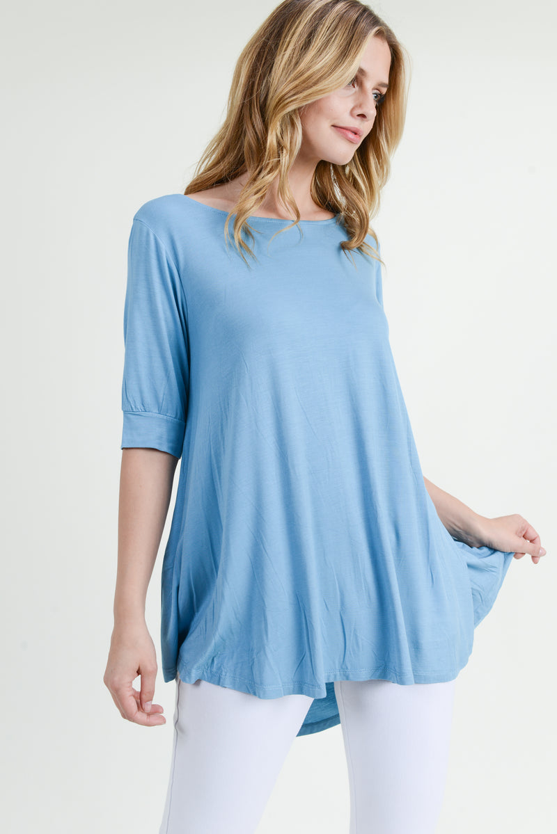 Relaxed Strappy Back Hi-Low Tunic Top