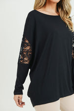 Romantic Idea Lace Dolman Sleeve Top