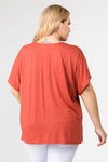 Plus Size Perfect V-Neck Oversized T-Shirt