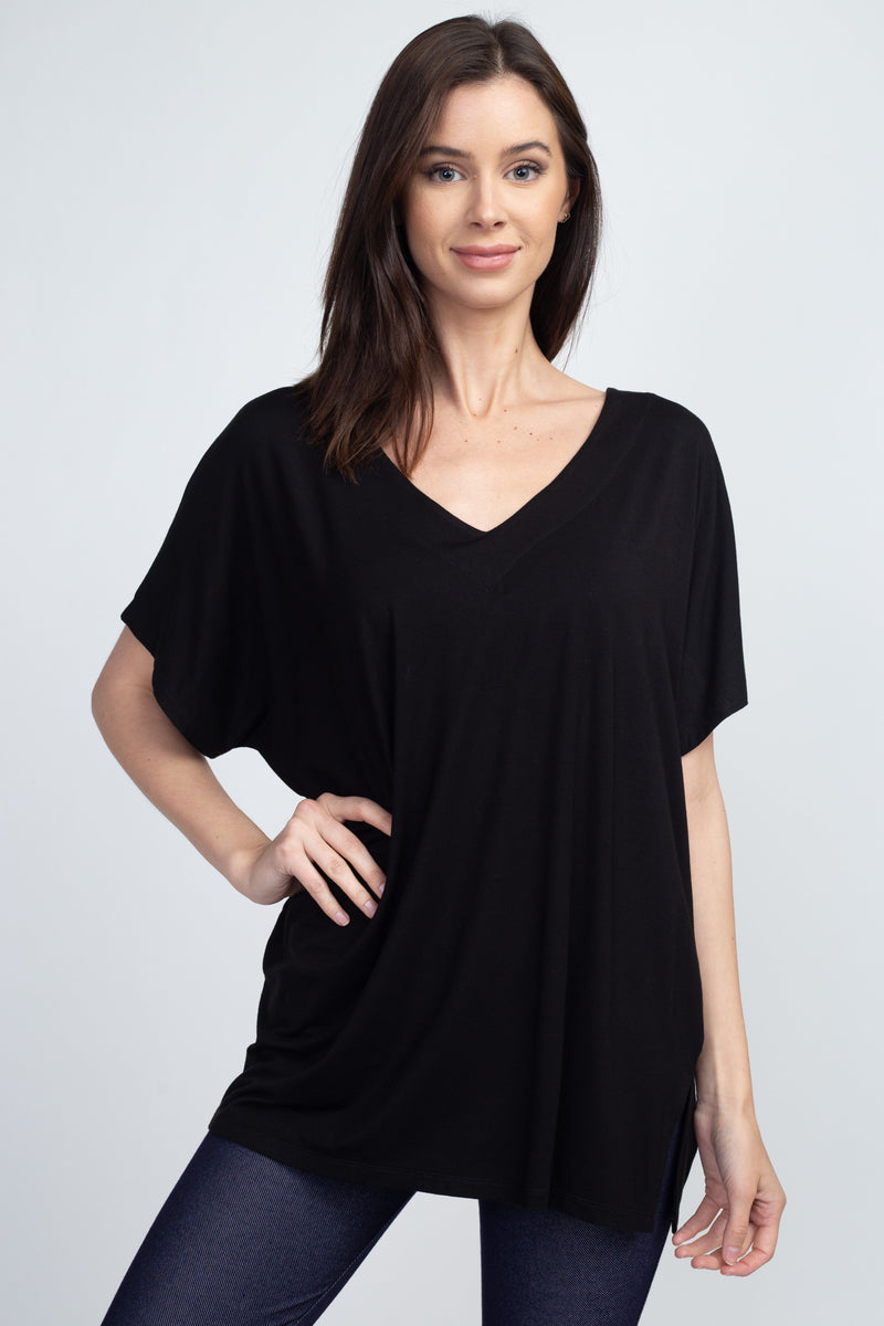 black oversized t-shirt for women