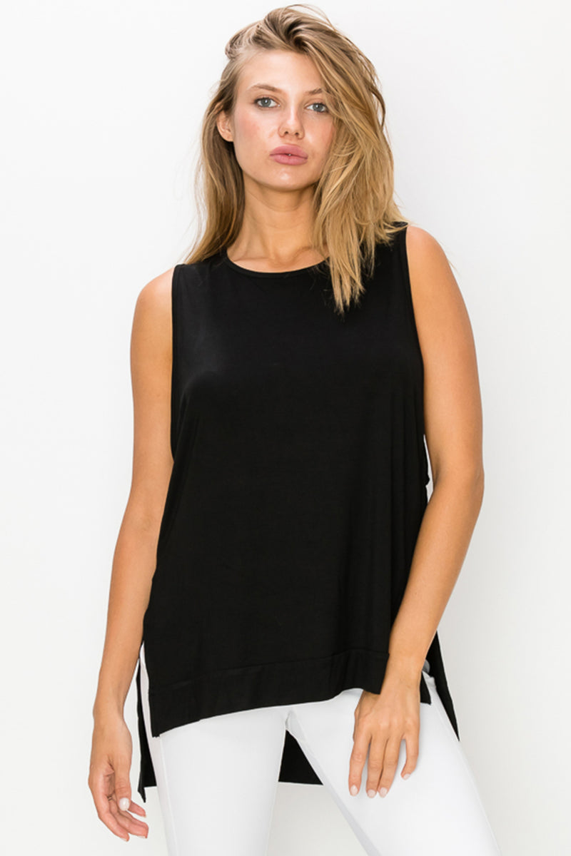 Sporty Tank Top with Split Sides