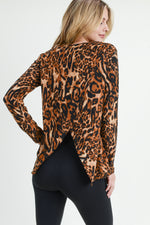Wild For You Leopard Surplice Back Top