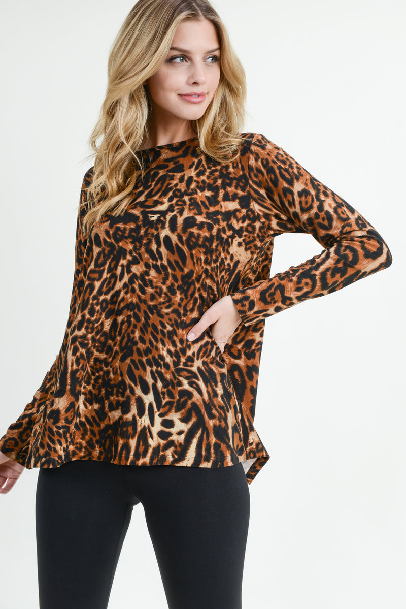 Wild For You Leopard Surplice Back Top