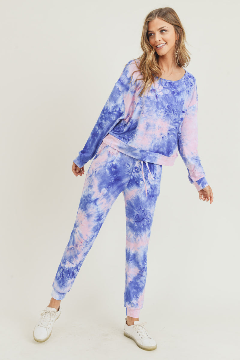 Daydreamer Tie Dye Set | Loungewear | ICONOFLASH Blue / Small | Women | by ICONOFLASH