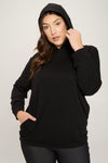 Plus Size No Strings Attached Side Pocket Hoodie