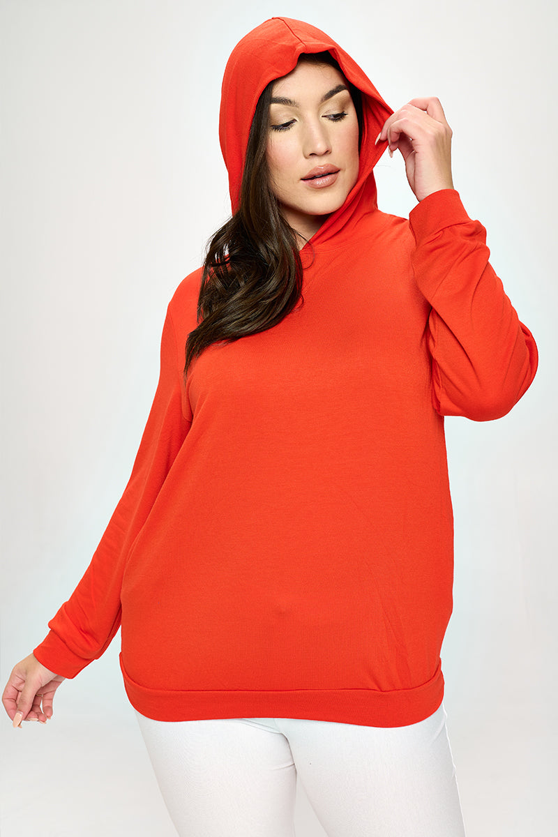 Plus Size No Strings Attached Side Pocket Hoodie