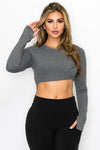 Conditioning Workout Crop Top with Thumb Loops