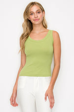 Ribbed Seamless Scoop Neck Tank