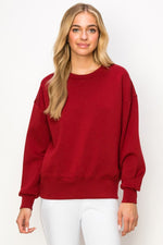 Women’s Solid Crewneck Scuba Sweatshirt