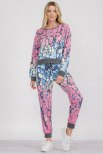 Cotton Candy Printed Ombre Loungewear Set