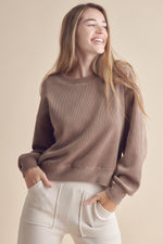 Women's Relaxed Ribbed Corduroy Long Sleeve Top