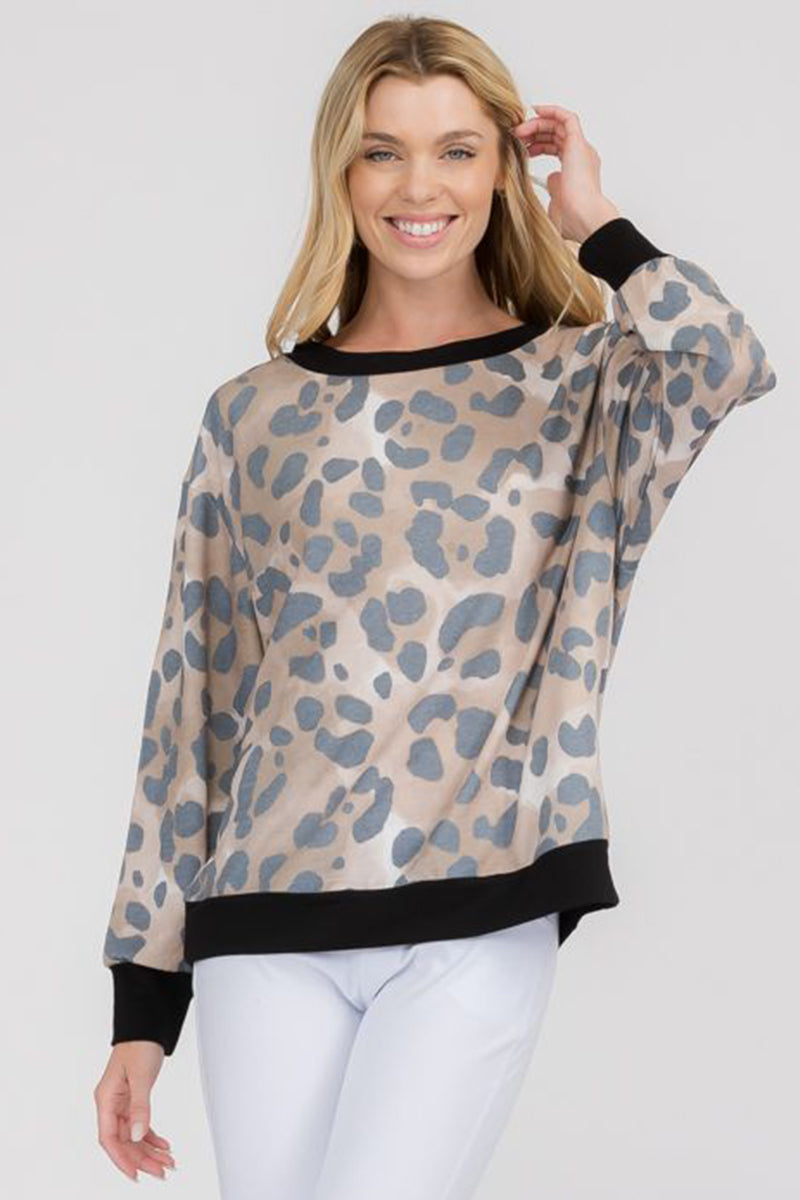 Vintage Soft Leopard Crewneck Sweater