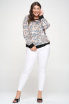 Plus Size Vintage Soft Leopard Crewneck Sweater