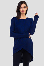 Surplice Wrap Tunic Sweater Top