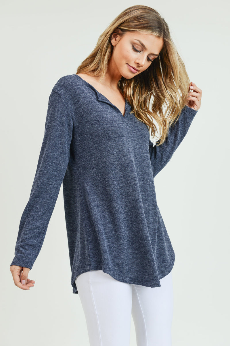 Everyday Front Slit Tunic Top