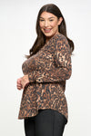 Plus Size Lively Leopard Print Tunic Top