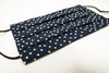 Navy polkadot Cotton Mask with Nose Wire Filter Pocket