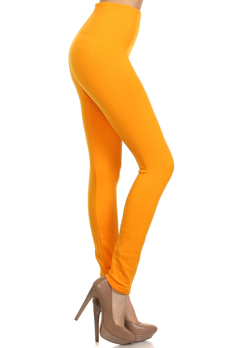 mustard fleece lined leggings